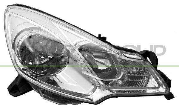PROIETTORE DX H1+H7-ELETT-CROMATO-CON MOTORE CITROEN C3 Mod 06/13 08/16