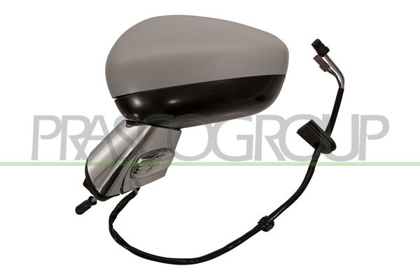 RETROVISORE SX-ELETT-CON PRIMER-TERMICO-CHIUDIBILE-CON FANALE-CON BASE CROMATA-CONVESSO-9 PINS CITROEN C3 Mod 09/09 05/13