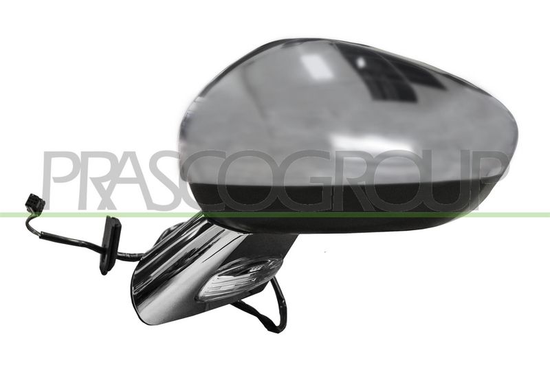 RETROVISORE SX-ELETT-CROMATO-CON FANALE-CON BASE CROMATA-CONVESSO-5 PINS CITROEN C3 Mod 09/09 05/13