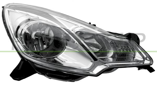 PROIETTORE DX H1+H7-ELETT-CON MOTORE-NERO CITROEN C3 Mod 06/13 08/16