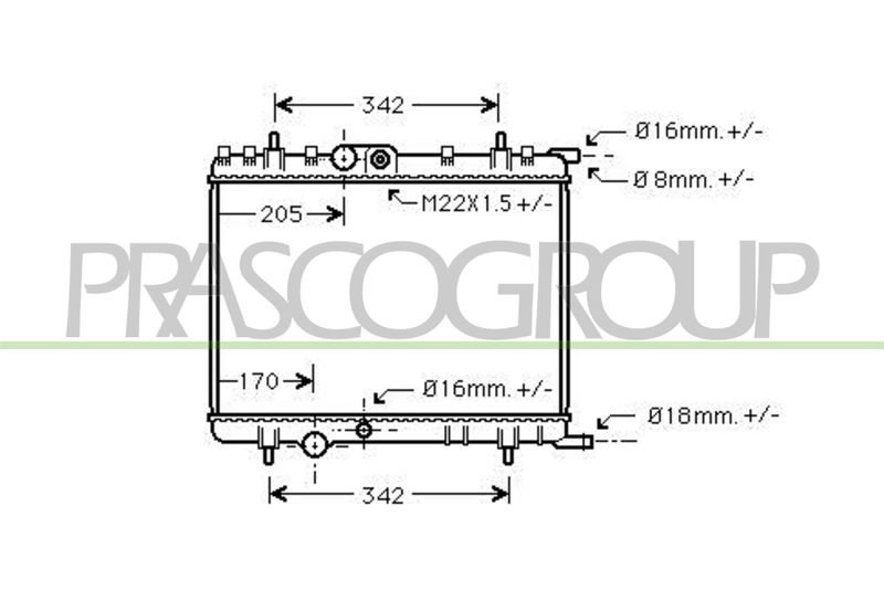 RADIATORE CITROEN BERLINGO Mod 01/03 03/08