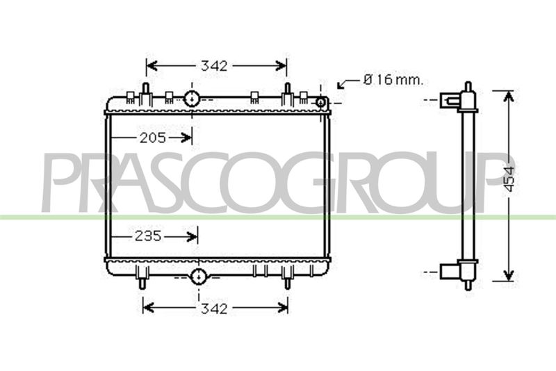 RADIATORE CITROEN C5 Mod 10/04 12/07