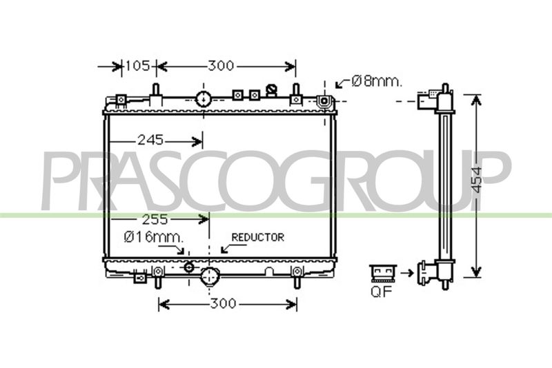 RADIATORE CITROEN C5 Mod 03/01 09/04