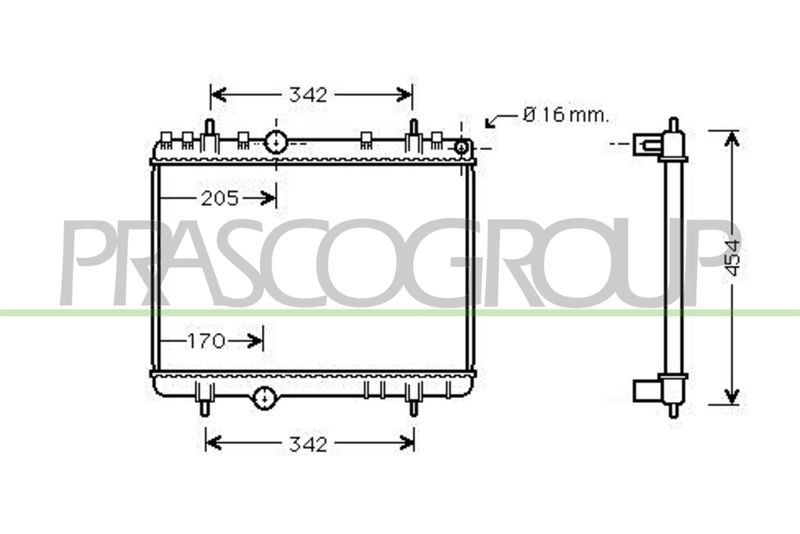 RADIATORE CITROEN C5 Mod 10/04 12/07