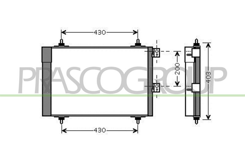 CONDENSATORE CITROEN BERLINGO Mod 01/03 03/08