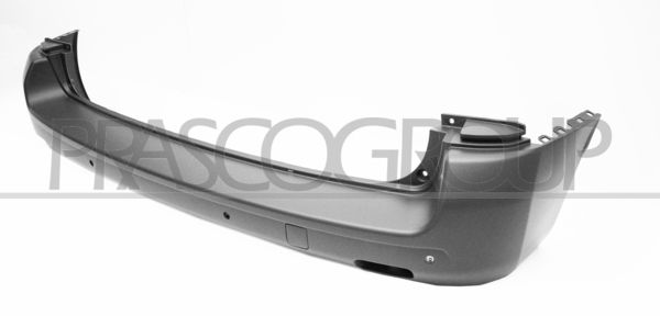 PARAURTI POST-NERO-GOFFRATO-CON TAPPO COPRI GANCIO-CON FORI PDC+SUPPORTI-CON TRACCE PARK ASSIST MOD PASSO CORTO VAN CITROEN JUMPY / DISPATCH Mod 03/16 10/23