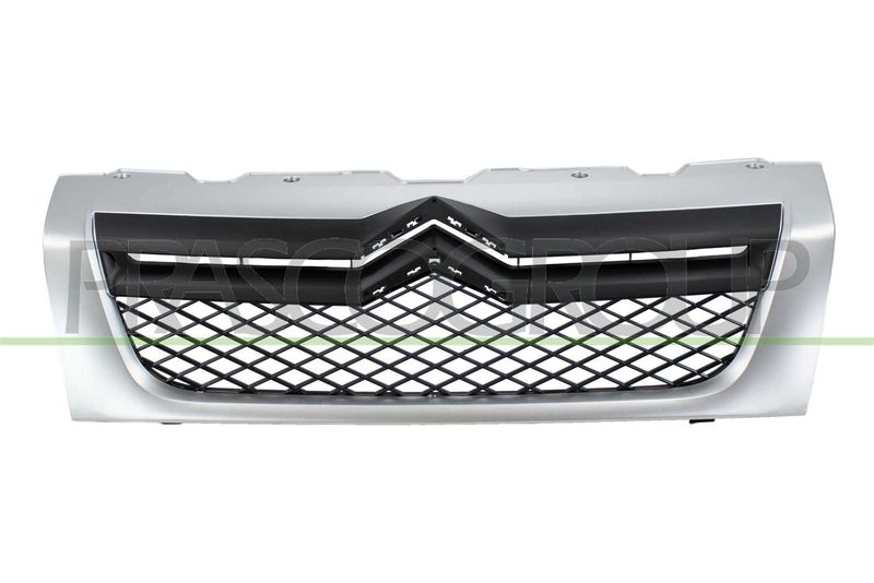 GRIGLIA RADIATORE-COMPLETA-NERA-GOFFRATA-CON PROFILO-ARGENTO CITROEN JUMPER Mod 01/06 06/14