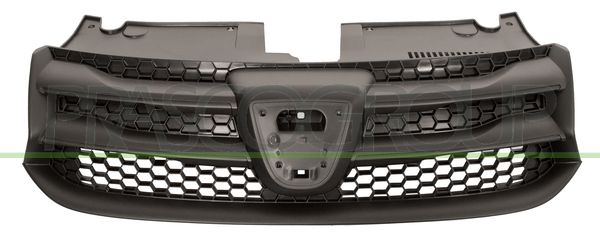 GRIGLIA RADIATORE-NERA-CON FORI MODANATURA DACIA LOGAN MCV III/VAN Mod 02/13 11/16