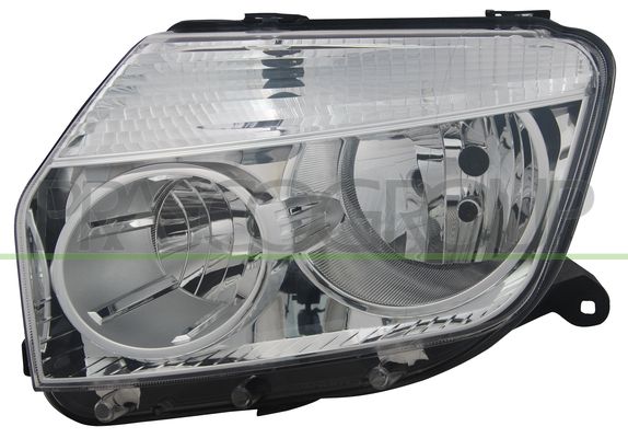 PROIETTORE SX H1+H7-ELETT-SENZA MOTORE-CROMATO DACIA DUSTER Mod 05/10 05/13