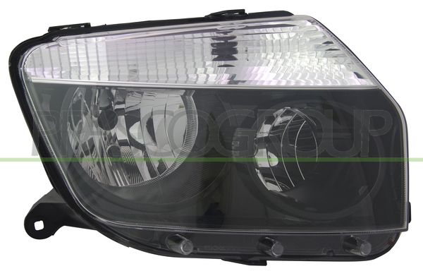 PROIETTORE DX H1+H7-ELETT-SENZA MOTORE-NERO DACIA DUSTER Mod 05/10 05/13