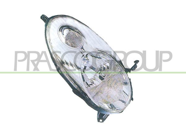 PROIETTORE DX H4-ELETT-SENZA MOTORE-CROMATO NISSAN MICRA K12 Mod 01/03 08/05