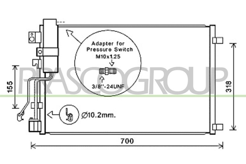 CONDENSATORE NISSAN QASHQAI (J10) Mod 02/06 08/10
