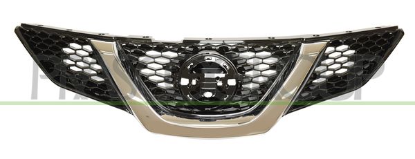 GRIGLIA RADIATORE-NERA-CON MODANATURA CROMATA-CON FORO TELECAMERA NISSAN QASHQAI (J11) Mod 02/14 08/17