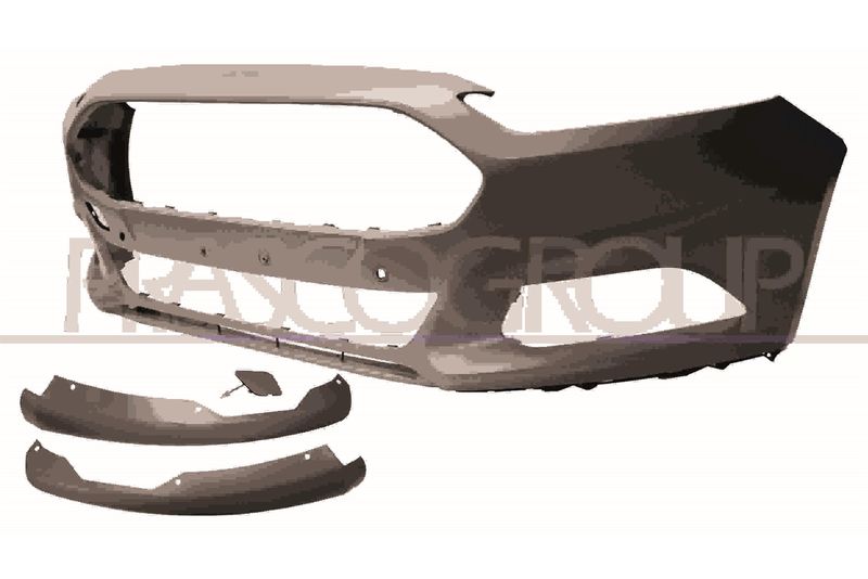 PARAURTI ANT-CON PRIMER-CON TAPPO COPRI GANCIO-CON FORI PDC+SUPPORTI-CON TRACCE PARK ASSIST E LAVAFARI-CON SPOILER-(DX+SX) FORD MONDEO Mod 10/14 02/19