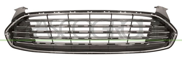 GRIGLIA RADIATORE-NERA-CON MODANATURE E CORNICE CROMATE FORD MONDEO Mod 10/14 02/19