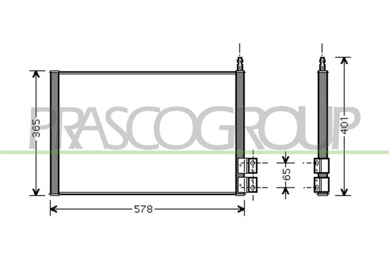CONDENSATORE FORD FIESTA MK V Mod 04/02 12/05