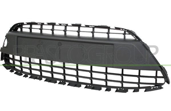 GRIGLIA PARAURTI ANT-CENTRALE-NERA-CON TAPPO COPRI GANCIO-CON FORI CORNICE FORD FIESTA MK VI Mod 12/08 12/12