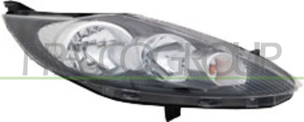 PROIETTORE DX H7+H1-ELETT-CON MOTORE-NERO FORD FIESTA MK VI Mod 12/08 12/12