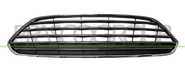 GRIGLIA RADIATORE-NERA-CON MODANATURE CROMATE-CON CORNICE CROMATA MOD > 02/16 FORD FIESTA MK VI Mod 01/13 04/17