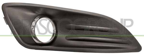 GRIGLIA DX PARAURTI ANT-NERA-GOFFRATA-CON SEDE FENDI-CON CORNICE CROMATA FORD FIESTA MK VI Mod 01/13 04/17