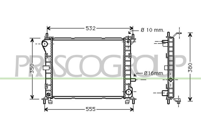 PRASCO Radiatore, Raffreddamento motore FD420R001