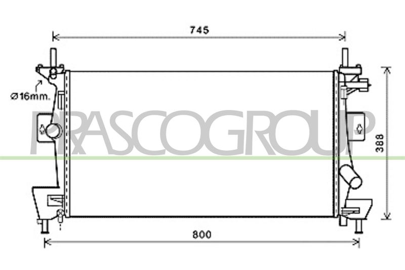 PRASCO Radiatore, Raffreddamento motore FD428R002