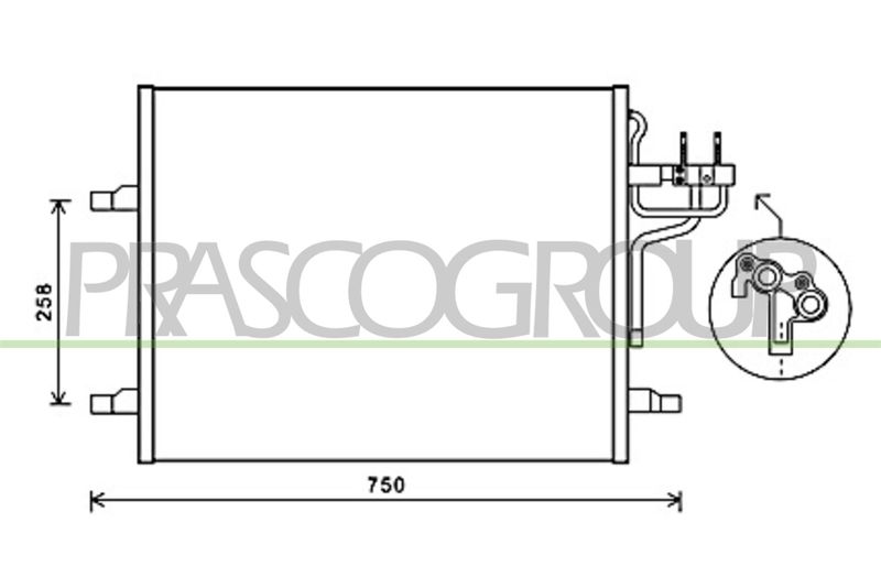 PRASCO Condensatore, Climatizzatore FD802C001