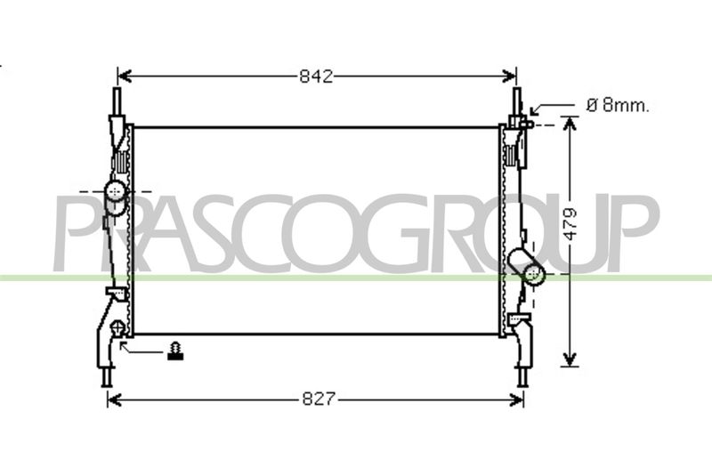 PRASCO Radiatore, Raffreddamento motore FD912R002