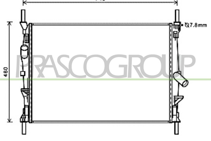 PRASCO Radiatore, Raffreddamento motore FD912R004