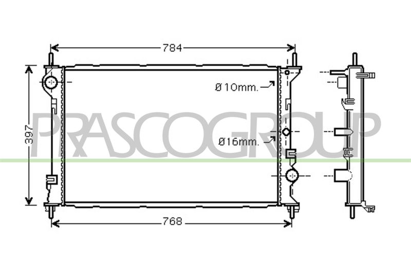 PRASCO Radiatore, Raffreddamento motore FD930R002