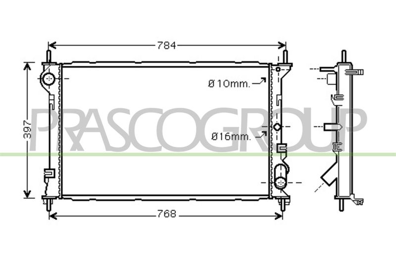PRASCO Radiatore, Raffreddamento motore FD930R003
