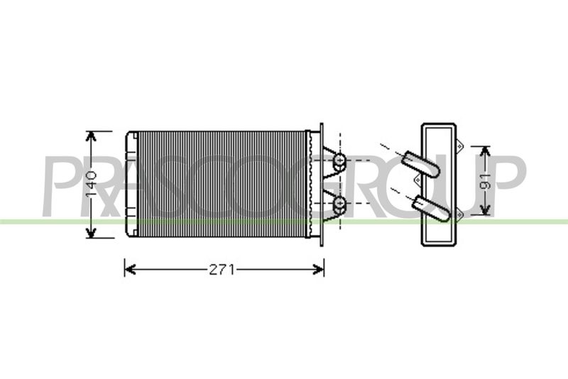 PRASCO Scambiatore calore, Riscaldamento abitacolo FT017H001