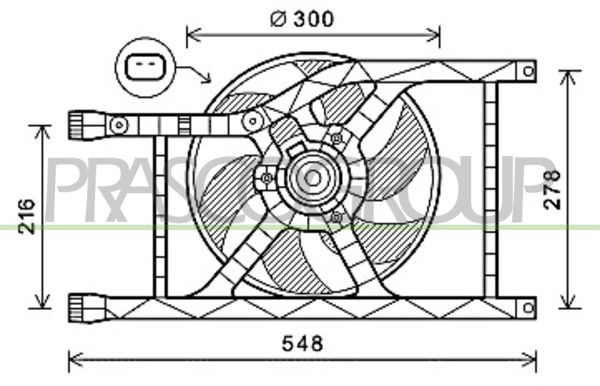 PRASCO Ventola, Raffreddamento motore FT030F004