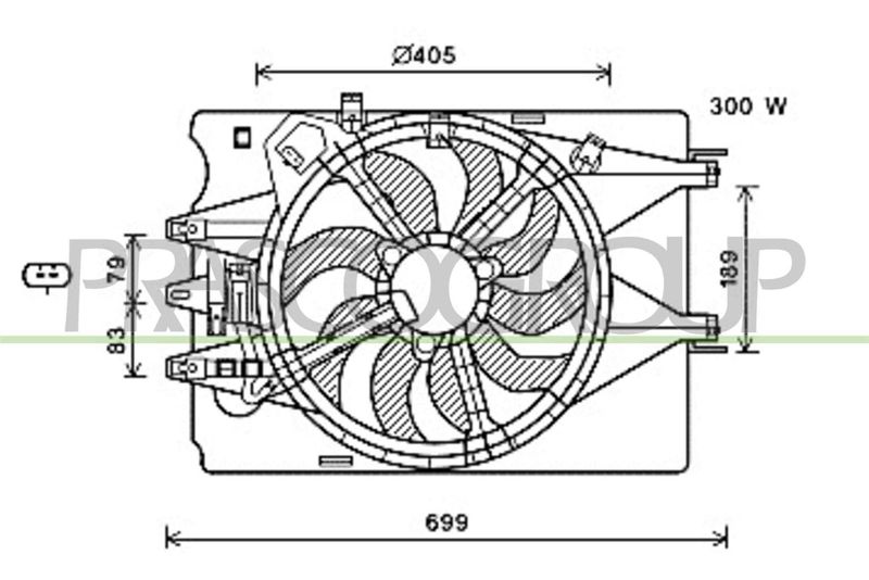 PRASCO Ventola, Raffreddamento motore FT040F002