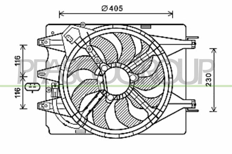 PRASCO Ventola, Raffreddamento motore FT040F003