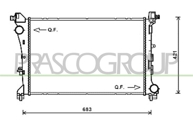 PRASCO Radiatore, Raffreddamento motore FT040R002