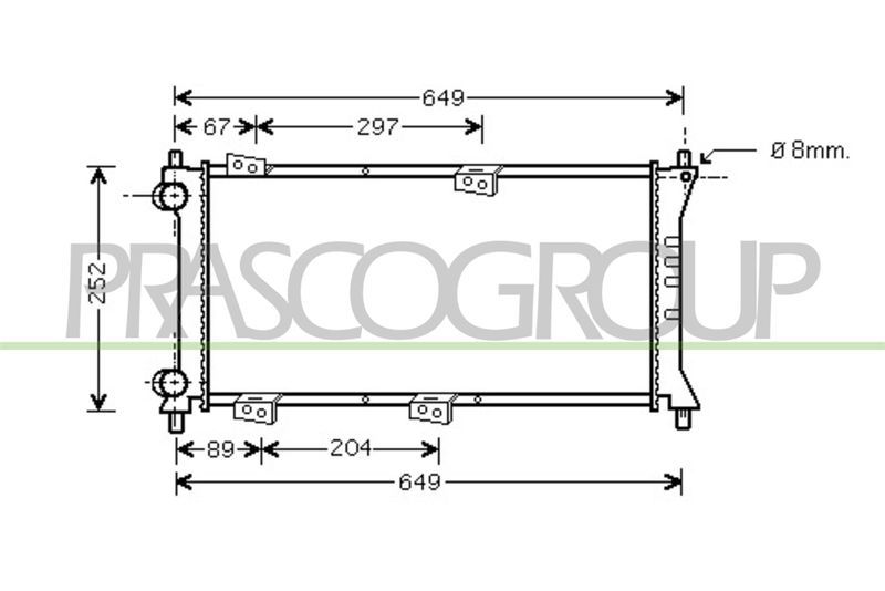 PRASCO Radiatore, Raffreddamento motore FT121R005