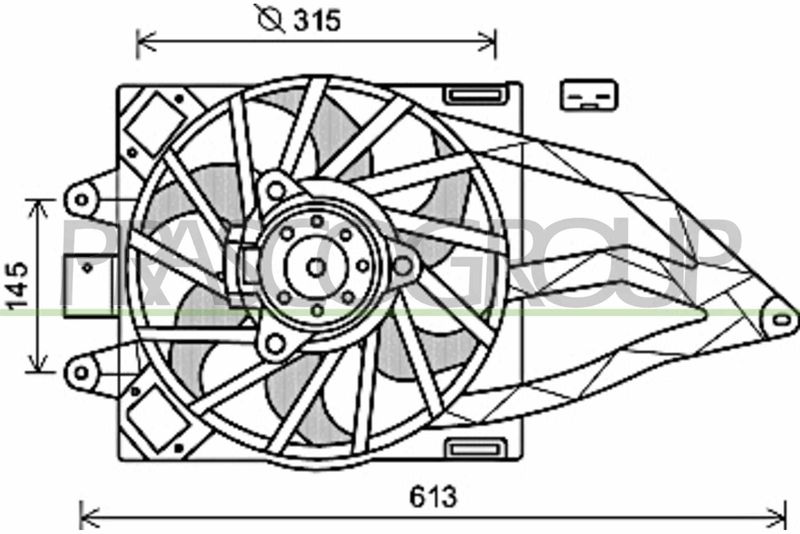 PRASCO Ventola, Raffreddamento motore FT122F005