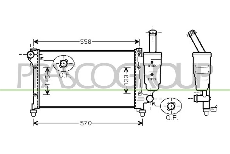PRASCO Radiatore, Raffreddamento motore FT122R006