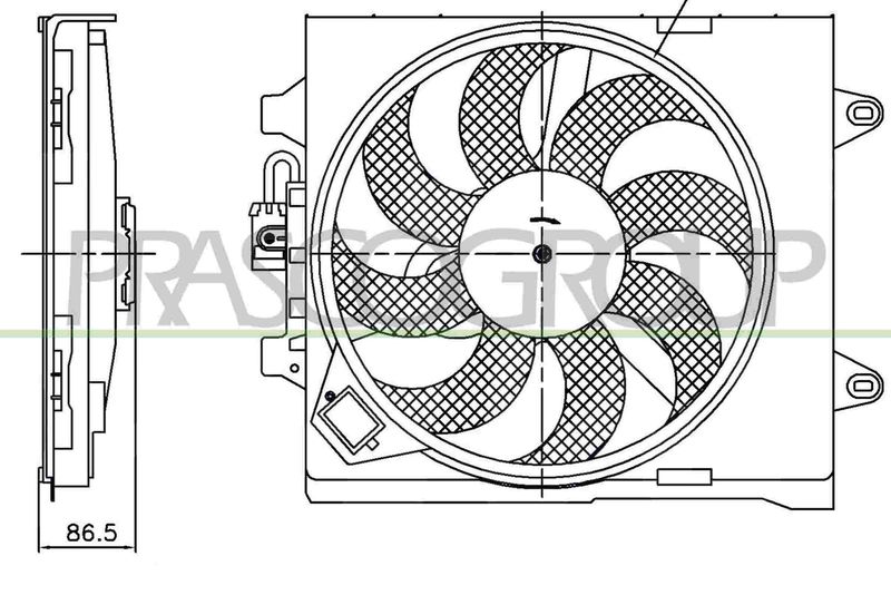 PRASCO Ventola, Raffreddamento motore FT124F001