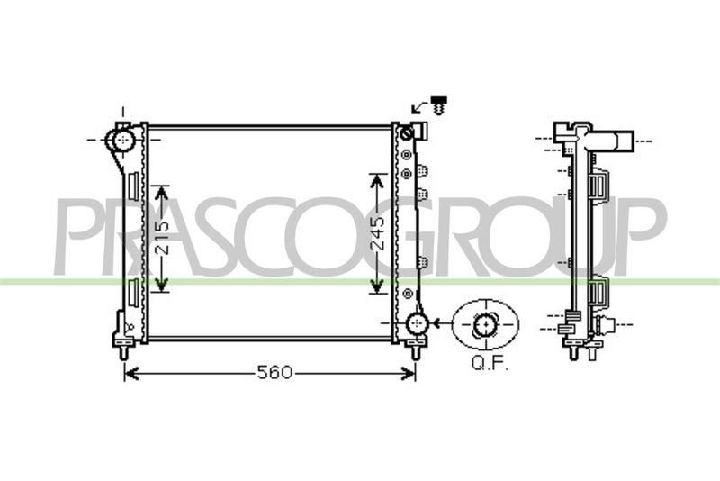PRASCO Radiatore, Raffreddamento motore FT124R002