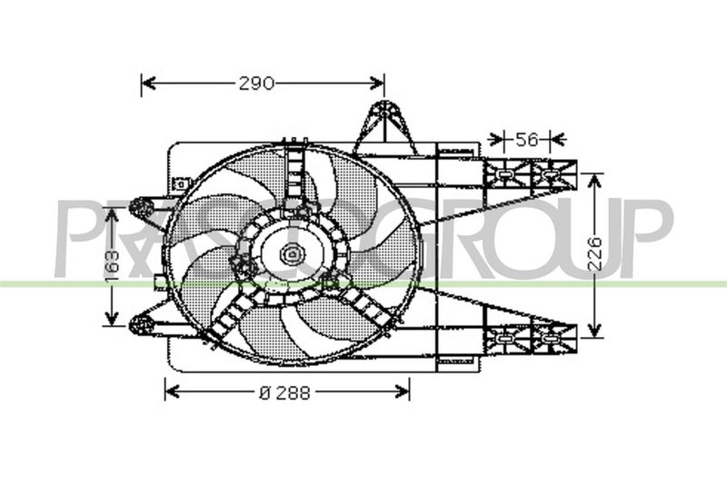 PRASCO Ventola, Raffreddamento motore FT132F001