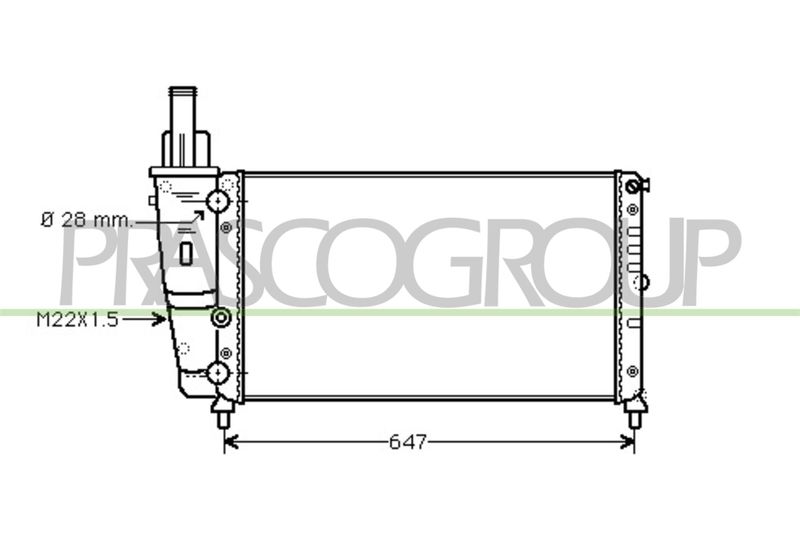 PRASCO Radiatore, Raffreddamento motore FT132R003
