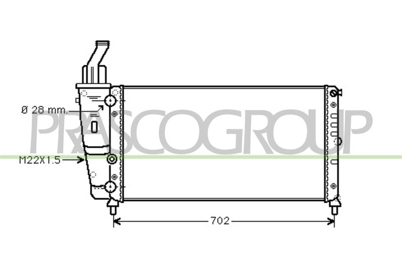 PRASCO Radiatore, Raffreddamento motore FT132R012