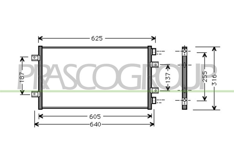 PRASCO Condensatore, Climatizzatore FT133C004