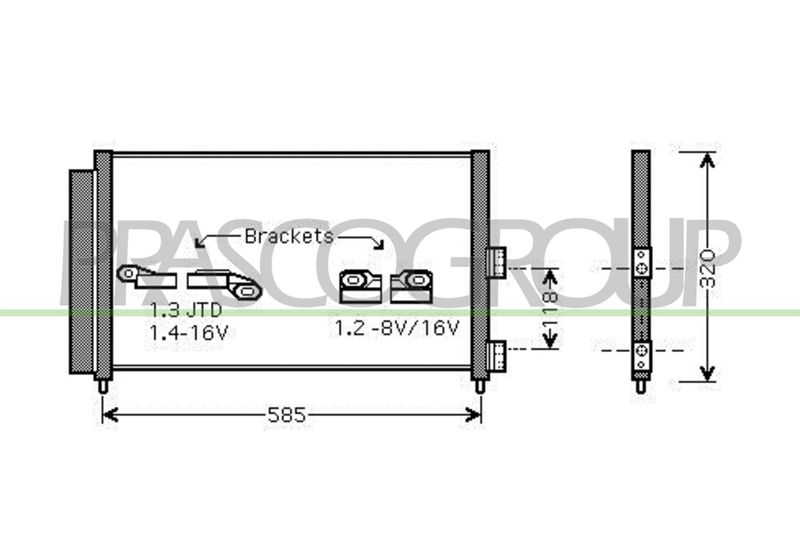 PRASCO Condensatore, Climatizzatore FT133C006