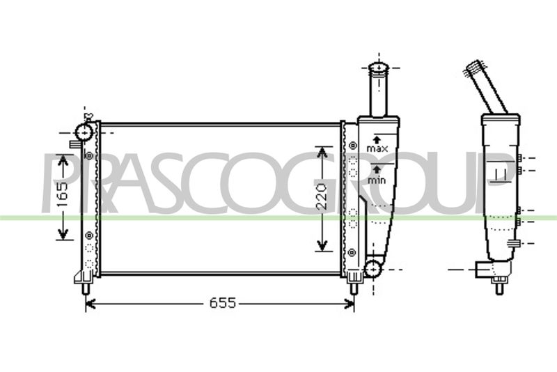 PRASCO Radiatore, Raffreddamento motore FT133R006