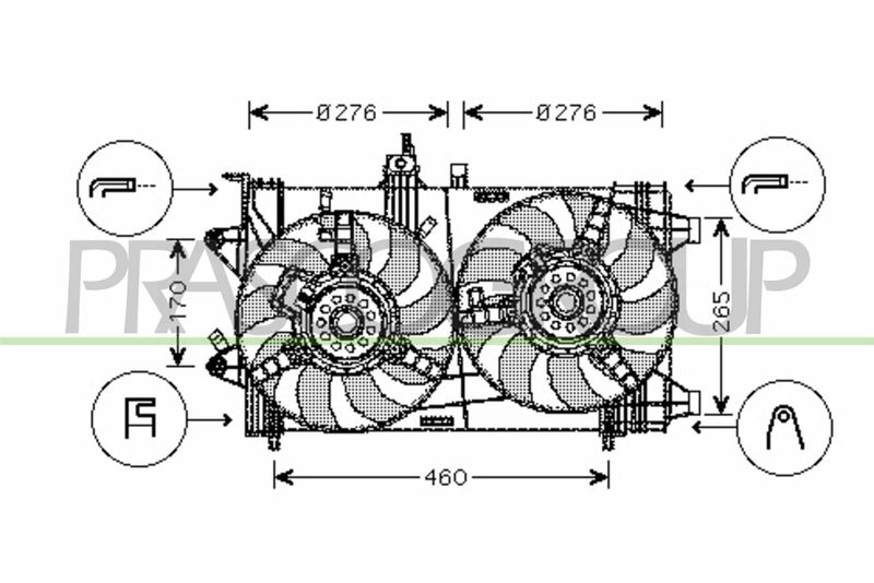 PRASCO Ventola, Raffreddamento motore FT340F005