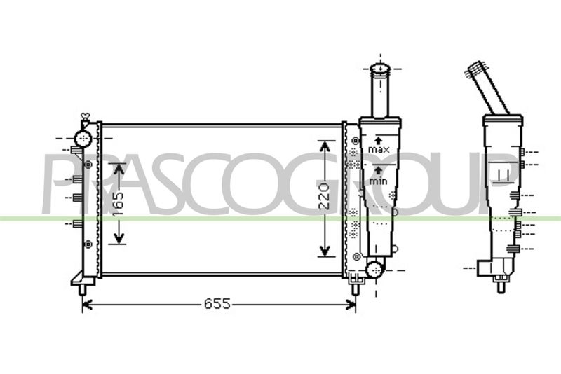 PRASCO Radiatore, Raffreddamento motore FT340R007