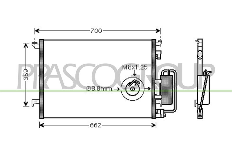 PRASCO Condensatore, Climatizzatore FT520C001